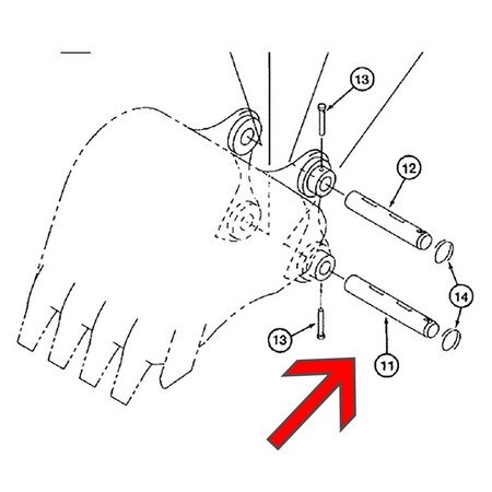 Aic Replacement Parts 159459A1 Pin Bucket to dipper arm Fits Case 9040, 9040B, 9045, 9045B 159459A1-PVE